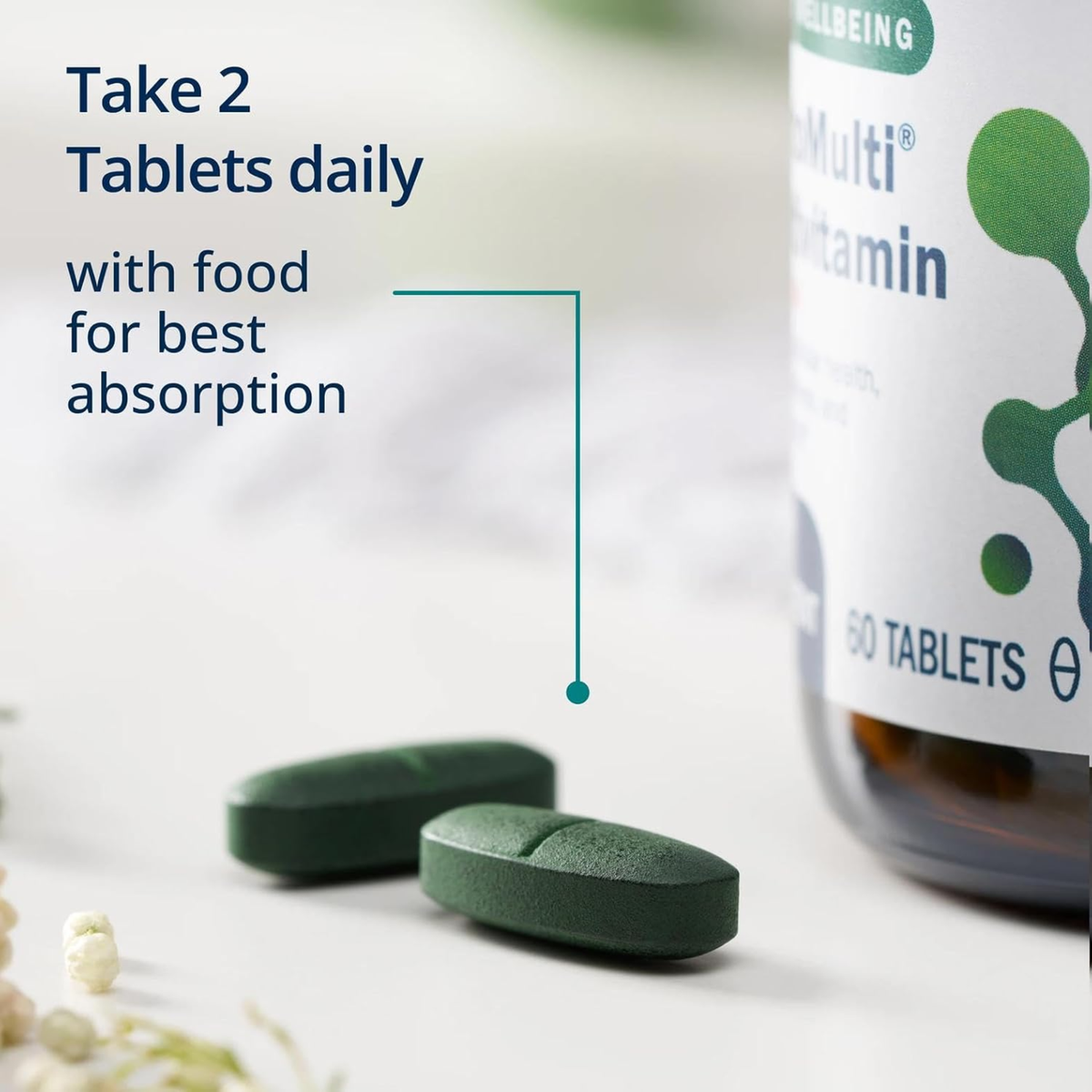 Metagenics PhytoMulti Daily Wellbeing Multivitamin with Iron – 60 Tablets | Plant-Based Cellular Health Support