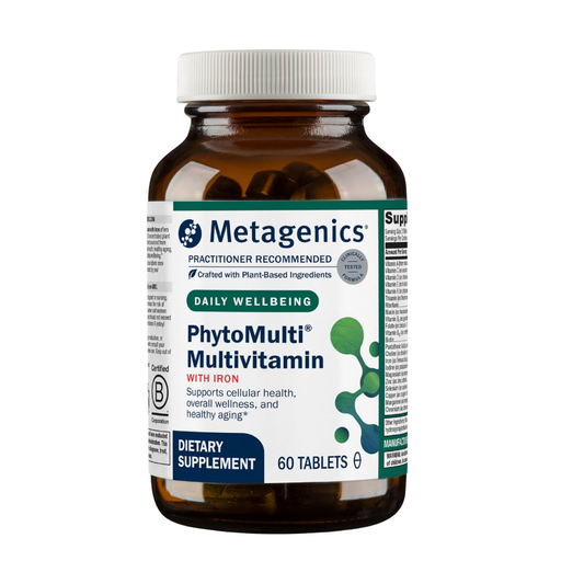 Metagenics PhytoMulti Daily Wellbeing Multivitamin with Iron – 60 Tablets | Plant-Based Cellular Health Support