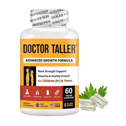 NuBest Doctor Taller Advanced Growth Formula for Children and Teens - 60 Vegan Capsules | Bone Strength and Height Support