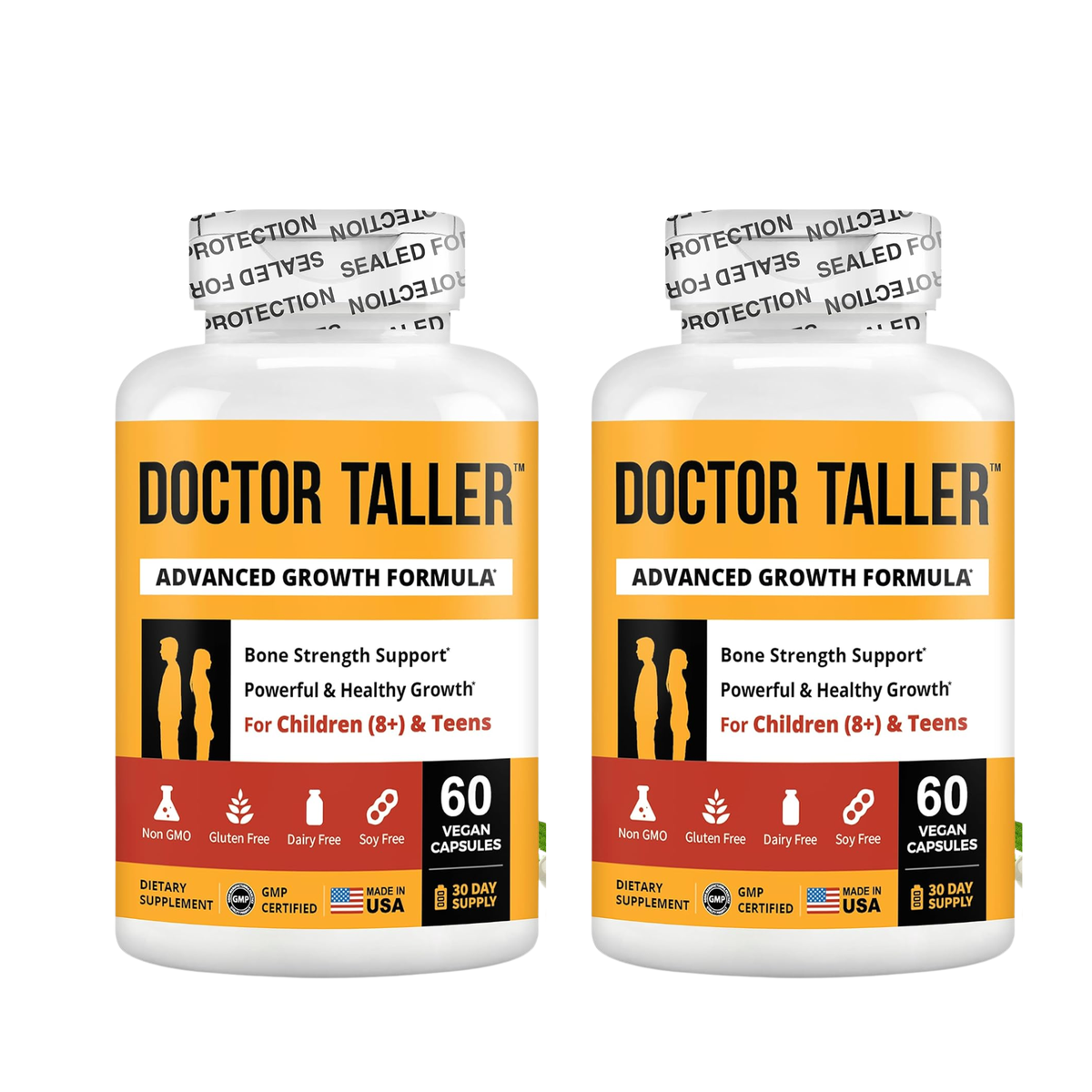 NuBest Doctor Taller Advanced Growth Formula for Children and Teens - 60 Vegan Capsules | Bone Strength and Height Support