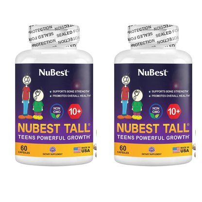 NuBest Tall 10+ Teens Powerful Growth Formula - 60 Capsules | Bone Strength and Overall Health Support