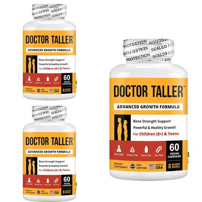 NuBest Doctor Taller Advanced Growth Formula for Children and Teens - 60 Vegan Capsules | Bone Strength and Height Support