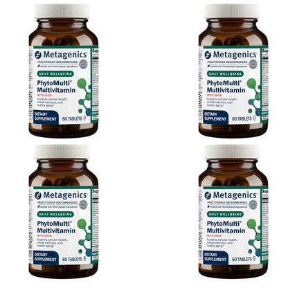 Metagenics PhytoMulti Daily Wellbeing Multivitamin with Iron – 60 Tablets | Plant-Based Cellular Health Support