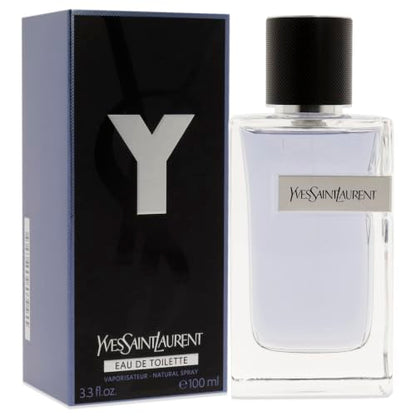 YSL Y EDT bottle with box side angle view