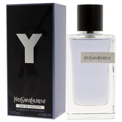 YSL Y EDT bottle with blue box front view