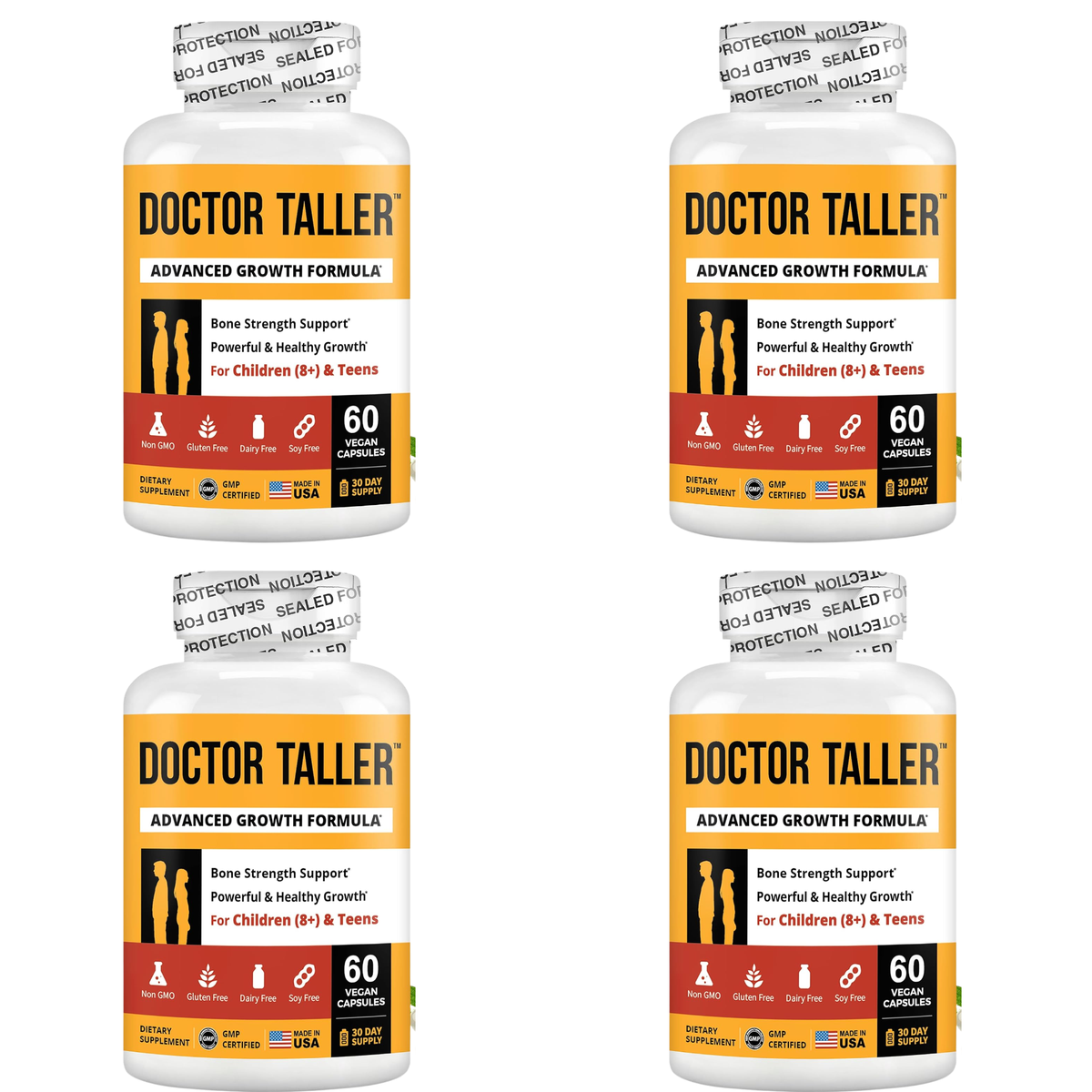 NuBest Doctor Taller Advanced Growth Formula for Children and Teens - 60 Vegan Capsules | Bone Strength and Height Support