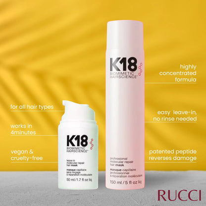 K18 Biomimetic Hairscience Professional Molecular Repair Hair Mask 150ml 5 fl oz