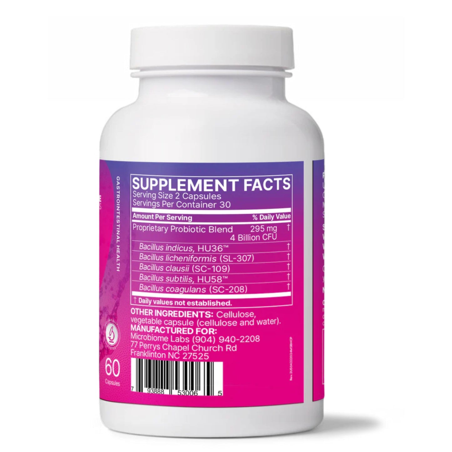 MegaSporeBiotic Probiotics for Women & Men 60 Capsules