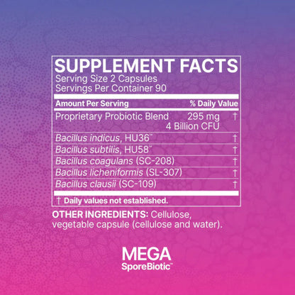 MegaSporeBiotic Probiotics for Women & Men 60 Capsules