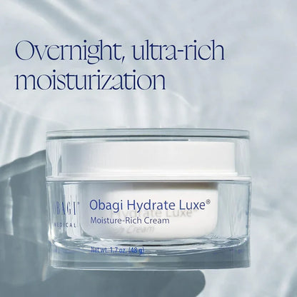 Obagi Hydrate Luxe Moisture Rich Cream – 1.7 oz / 48 g | Intense Hydration & Anti-Aging Night Cream