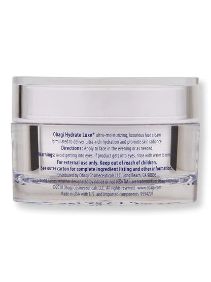 Obagi Hydrate Luxe Moisture Rich Cream – 1.7 oz / 48 g | Intense Hydration & Anti-Aging Night Cream